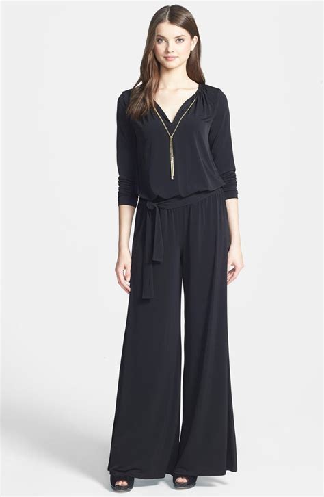 michael kors gold chain jumpsuit|michael kors long sleeve jumpsuit.